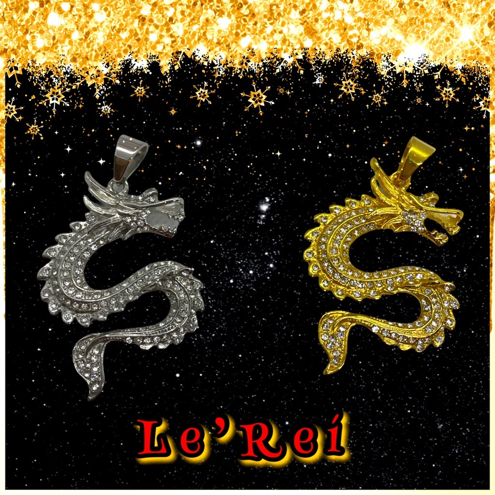 Large Stainless Steel Dragon 🐉 Bling Pendants
